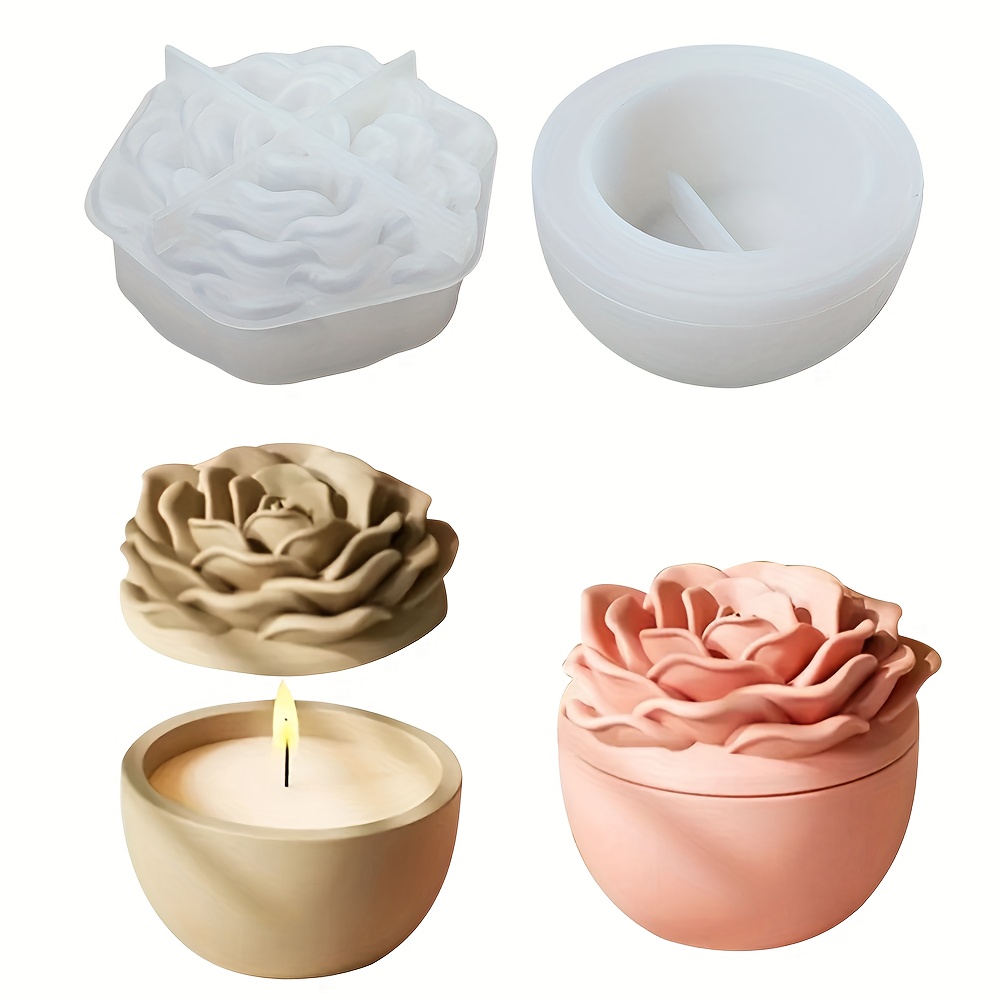 Candle Supplies Jars - قوالب سيليكون للراتنج الزهري، قوالب سيليكون