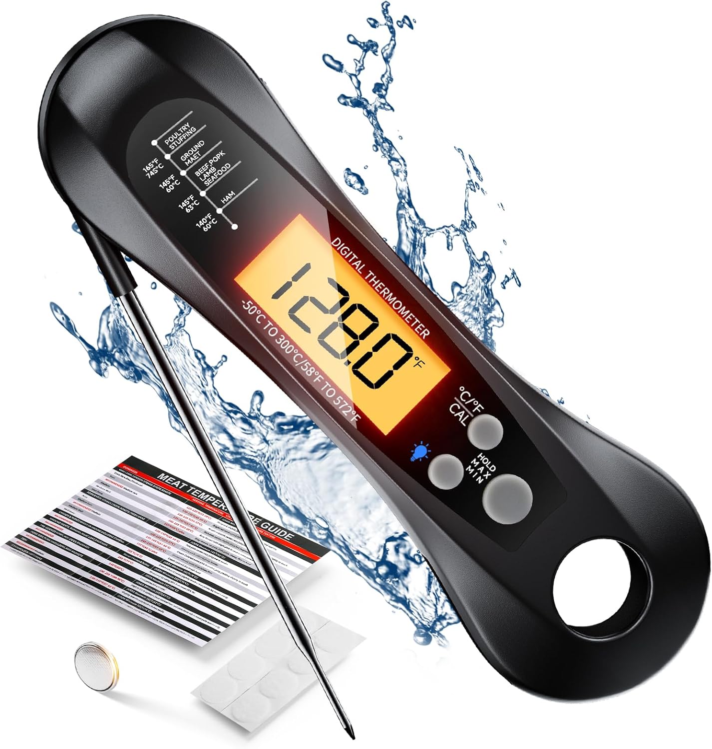 Digital Thermometer Probe - ميزان حرارة رقمي للحوم مقاوم للماء