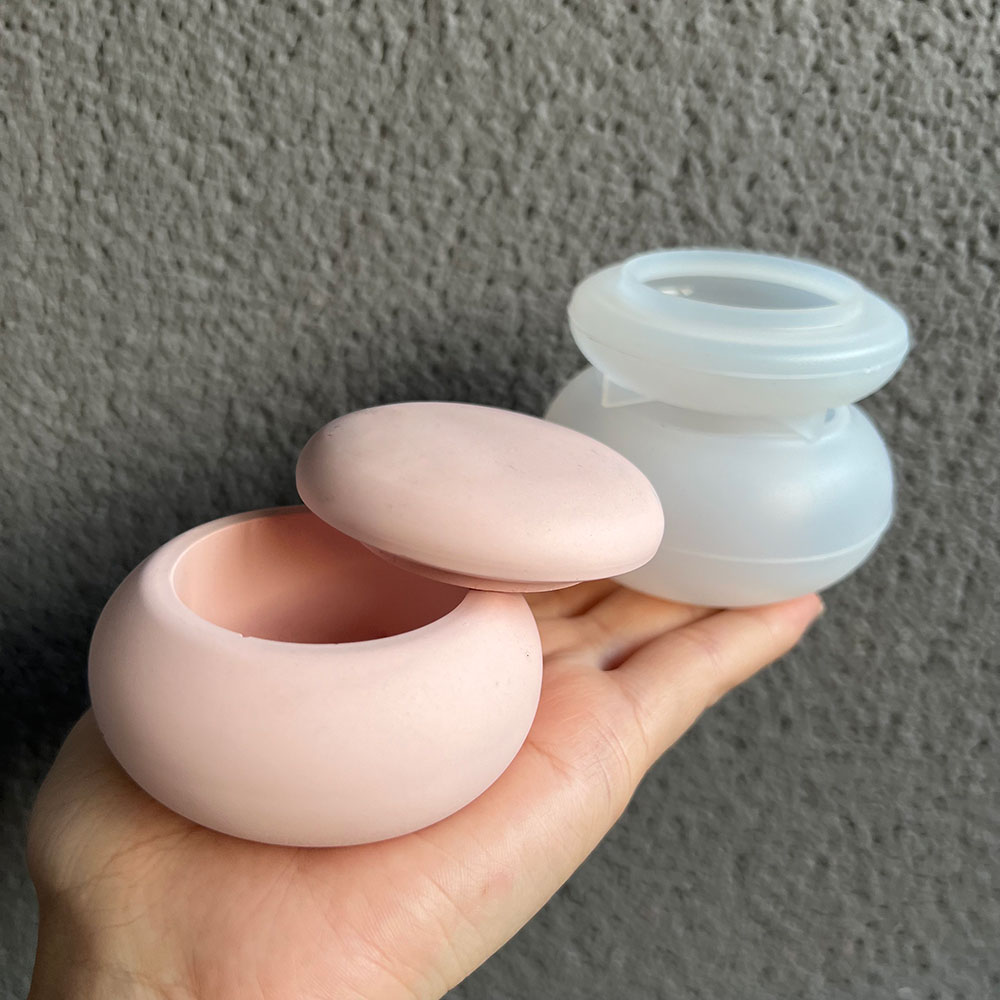 Candle Supplies Jars - صندوق تخزين مستدير سهل الاستخدام ،