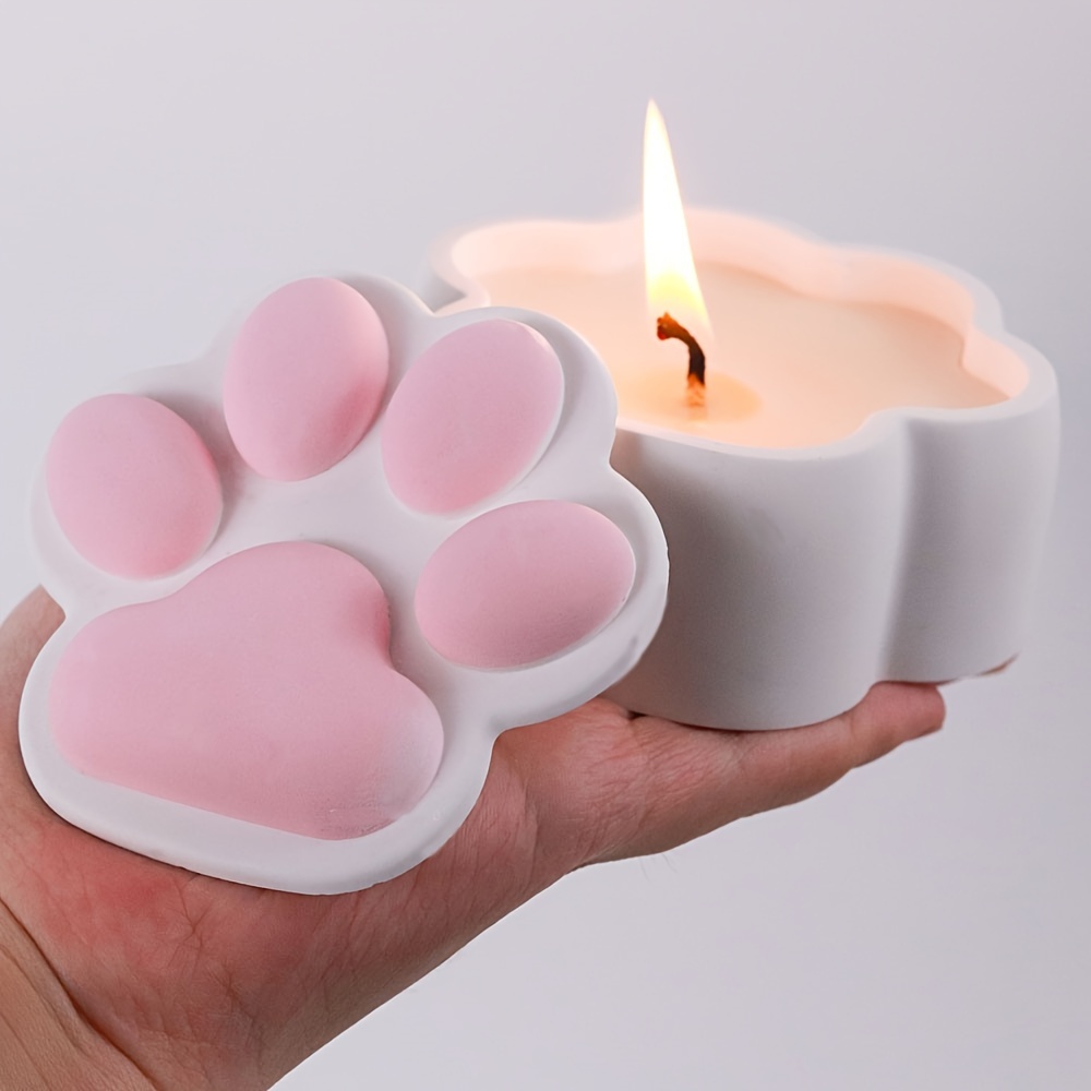 Candle Supplies Jars - صندوق تخزين مخلب القط قالب من