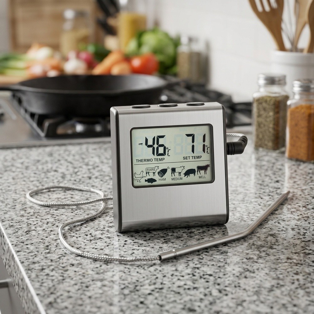 Digital Thermometer Probe - ميزان حرارة رقمي للحوم بشاشة LCD