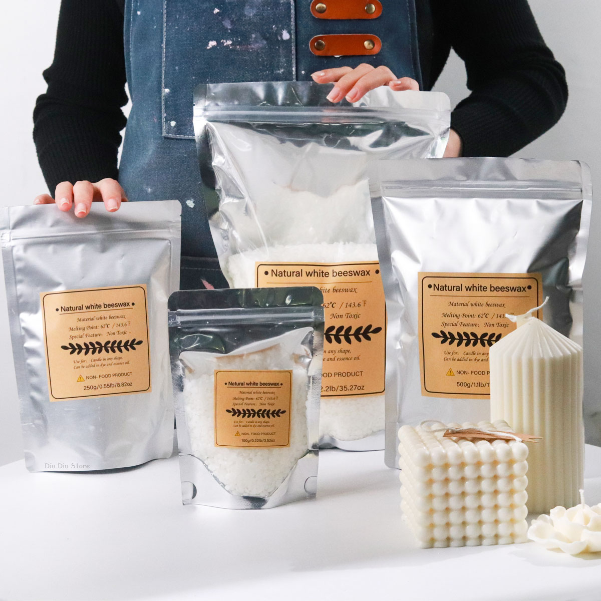 Candle Supplies Beeswax - شمع العسل الأبيض مادة شمعة معطرة