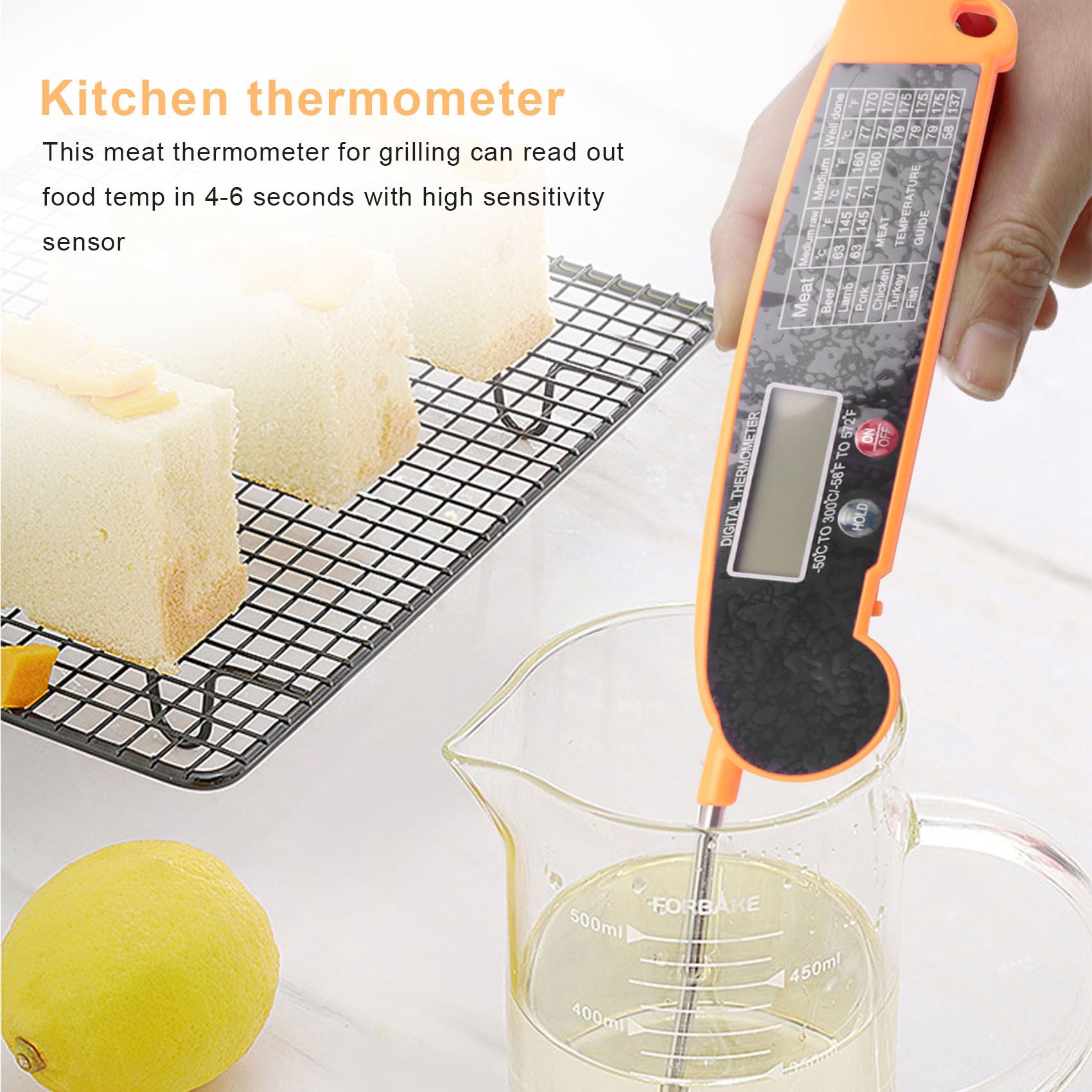 Digital Thermometer Probe - ميزان حرارة رقمي للحوم مع مسبار
