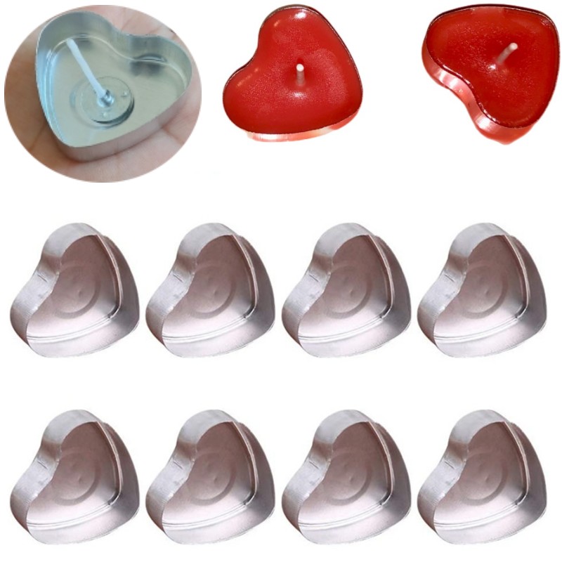 100 مجموعة على شكل قلب فارغة ا - مراجعة Candle Supplies Jars وسعره