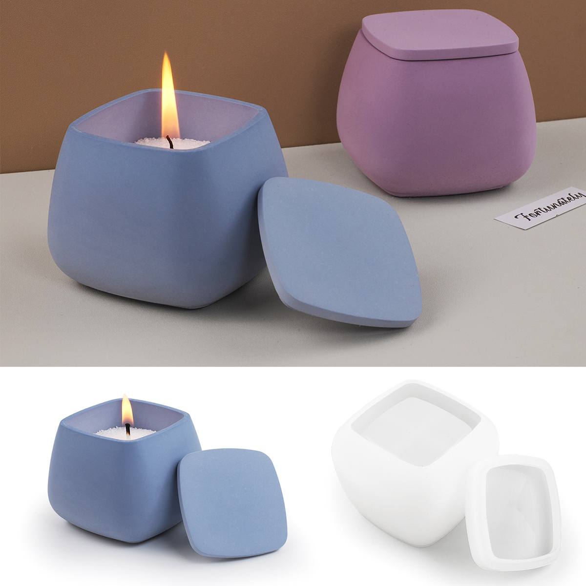 جرة شمعة مربعة قالب من السيليك - مراجعة Candle Supplies Jars وسعره