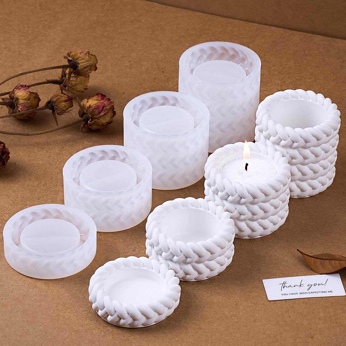 1/2/3/4 أرضيات حبل القنب شمعة  - مراجعة Candle Supplies Jars وسعره