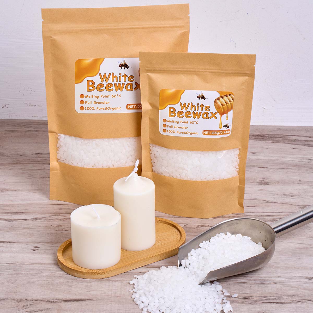 1000 جرام شمع العسل الأبيض لتق - مراجعة Candle Supplies Beeswax وسعره