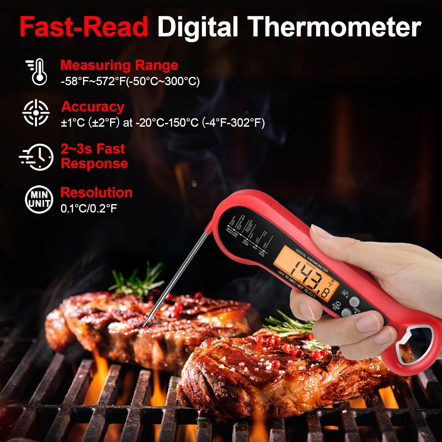 ميزان حرارة رقمي احترافي للحوم - مراجعة Digital Thermometer Probe وسعره