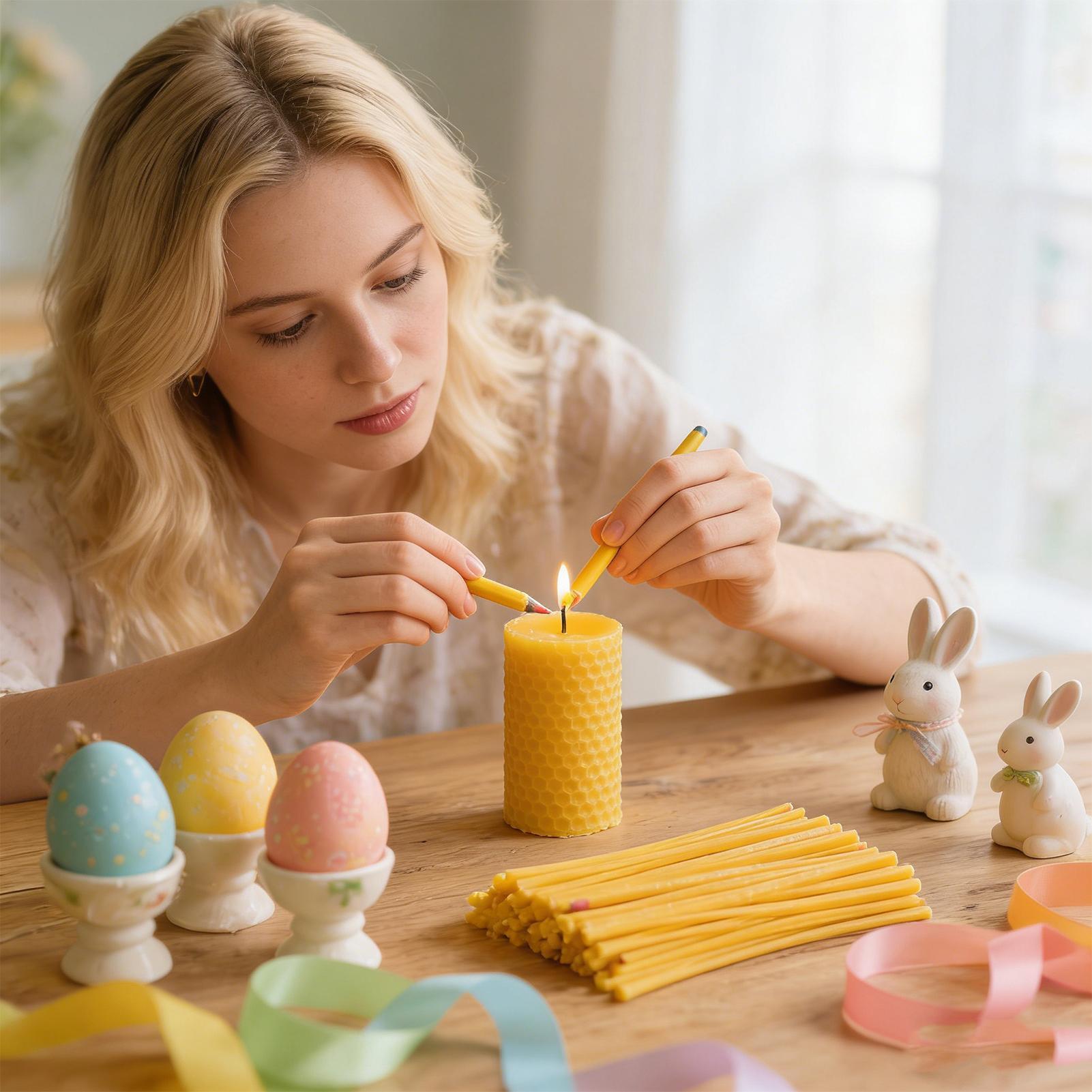 أعواد شمع العسل لتزيين البيض 1 - مراجعة Candle Supplies Beeswax وسعره
